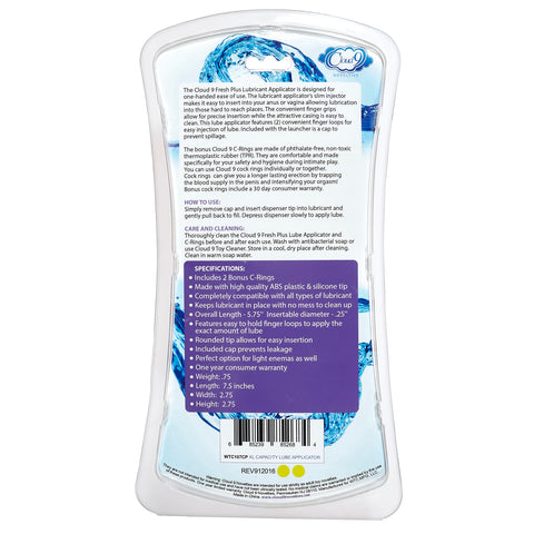 Fresh + XL Lube Applicator With C Rings Purple Fresh + XL Lube Applicator With C Rings Purple