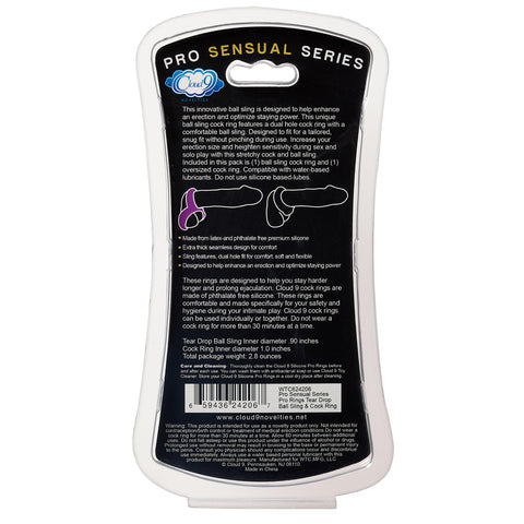 Pro Sensual Silicone Tear Drop Ring / Donut Sling Pro Sensual Silicone Tear Drop Ring / Donut Sling