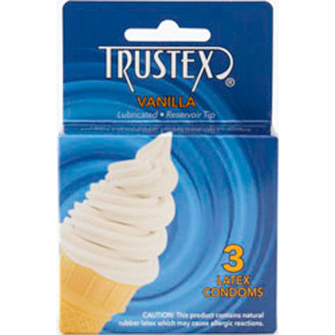 Trustex Flavored Lubricated Condoms - 3 Pack - Vanilla Trustex Flavored Lubricated Condoms - 3 Pack - Vanilla