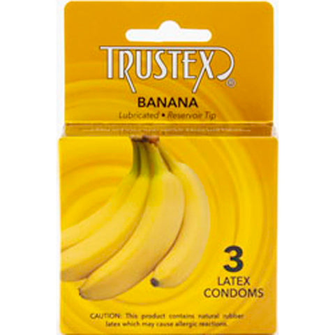 Trustex Flavored Lubricated Condoms - 3 Pack - Banana Trustex Flavored Lubricated Condoms - 3 Pack - Banana
