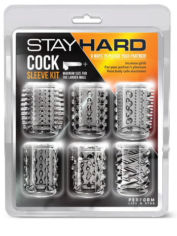 Stay Hard Cock Sleeve Kit - Clear Stay Hard Cock Sleeve Kit - Clear