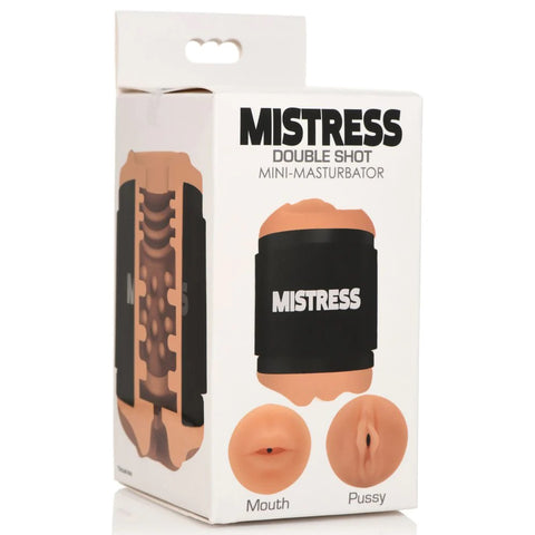 Mistress Double Shot Mouth and Pussy Stroker - Medium Mistress Double Shot Mouth and Pussy Stroker - Medium