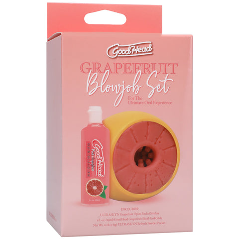 Goodhead - Grapefruit Blowjob Set - Yellow/pink Goodhead - Grapefruit Blowjob Set - Yellow/pink