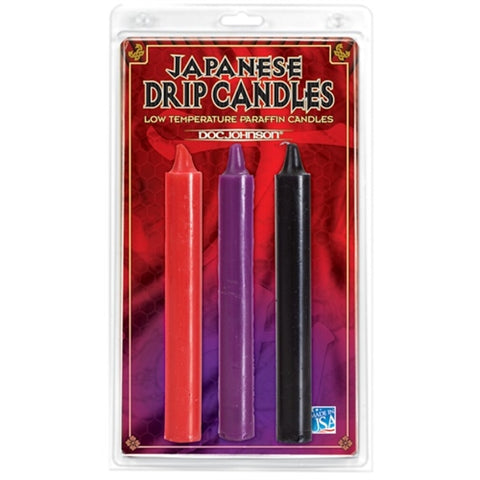 Japanese Drip Candles Set of 3 - Assorted Colors Japanese Drip Candles Set of 3 - Assorted Colors