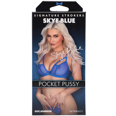 Signature Strokers - Skye Blue - Ultraskyn Pocket  Pussy - Vanilla Signature Strokers - Skye Blue - Ultraskyn Pocket  Pussy - Vanilla