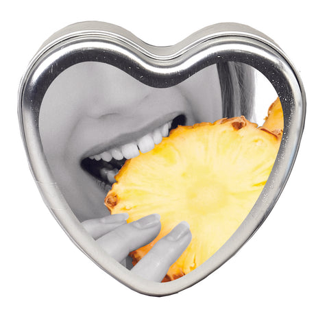 Edible Heart Candle - Pineapple - 4oz Edible Heart Candle - Pineapple - 4oz