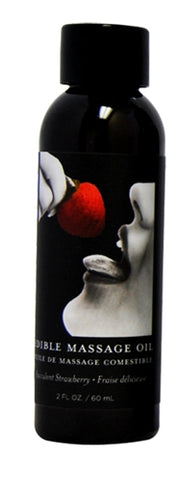 Edible Massage Oil - Strawberry - 2 Fl. Oz. Edible Massage Oil - Strawberry - 2 Fl. Oz.