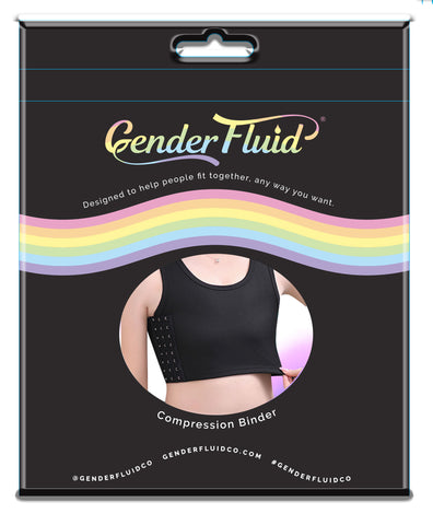 Gender Fluid Chest Compression Binder - Large -  Black Gender Fluid Chest Compression Binder - Large -  Black