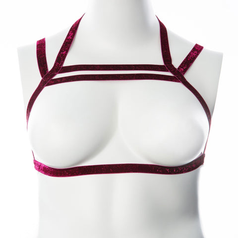 Gender Fluid Sugar Coated Harness - Large/xxlarge  - Raspberry Gender Fluid Sugar Coated Harness - Large/xxlarge  - Raspberry