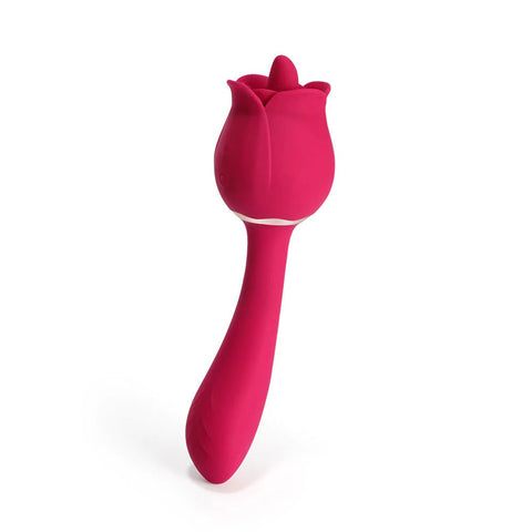 Rhea - the Rose Clit Licking Tongue Vibrator and G Spot Massager - Pink Rhea - the Rose Clit Licking Tongue Vibrator and G Spot Massager - Pink