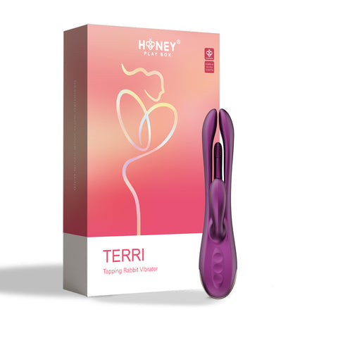 Terri - App Controlled Tapping Rabbit Vibrator -  Purple Terri - App Controlled Tapping Rabbit Vibrator -  Purple