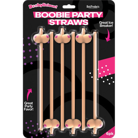 Boobie Straws 6 Pk - Flesh Color Boobie Straws 6 Pk - Flesh Color