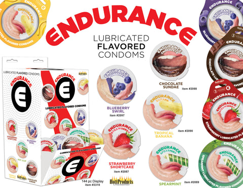 Endurance Condoms - 144 Count Wall Mount Display  - Assorted Flavors Endurance Condoms - 144 Count Wall Mount Display  - Assorted Flavors