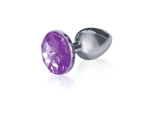 The 9's the Silver Starter Bejeweled Stainless Steel Plug - Violet The 9's the Silver Starter Bejeweled Stainless Steel Plug - Violet