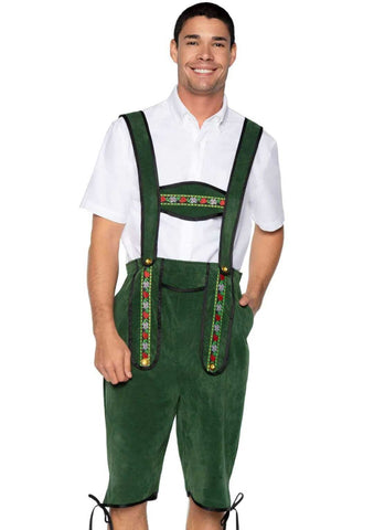 Men's Beerfest Lederhosen Oktoberfest Costume -  X-Large - Green Men's Beerfest Lederhosen Oktoberfest Costume -  X-Large - Green