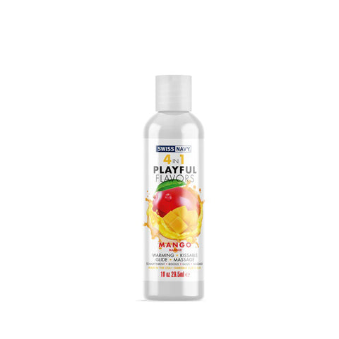 Swiss Navy 4-in-1 Playful Flavors - Mango 1 Oz Swiss Navy 4-in-1 Playful Flavors - Mango 1 Oz