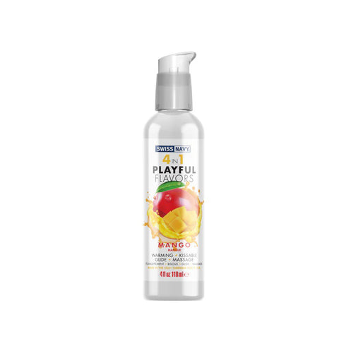Swiss Navy 4-in-1 Playful Flavors - Mango 4 Oz Swiss Navy 4-in-1 Playful Flavors - Mango 4 Oz