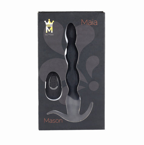 Mason Remote Control Silicone Butt Plug - Black Mason Remote Control Silicone Butt Plug - Black