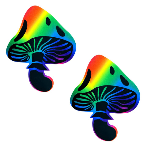 Rainbow Trippin' Psychedelic Toadstool Nipple Cover Pasties Rainbow Trippin' Psychedelic Toadstool Nipple Cover Pasties