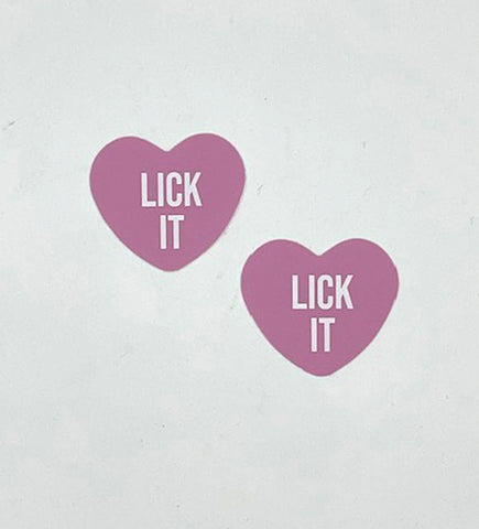 Lick It Light Pink Candy Heart Pasties Lick It Light Pink Candy Heart Pasties