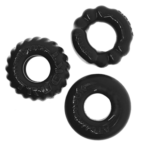 Bonemaker 3-Pack Boner Rings - Black Bonemaker 3-Pack Boner Rings - Black