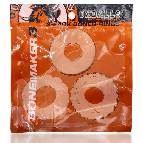 Bonemaker 3-Pack Boner Rings - Clear Bonemaker 3-Pack Boner Rings - Clear