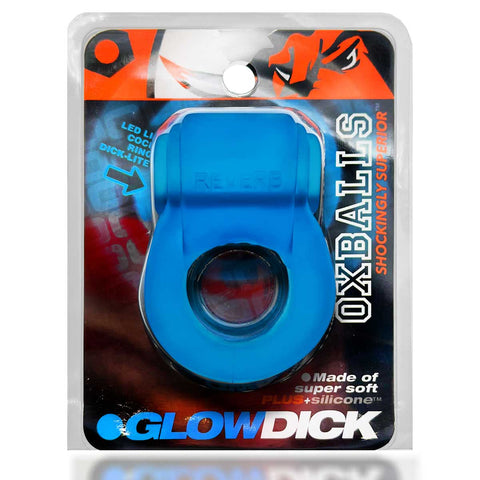 Glowdick Cockring With Led - Blue Ice Glowdick Cockring With Led - Blue Ice