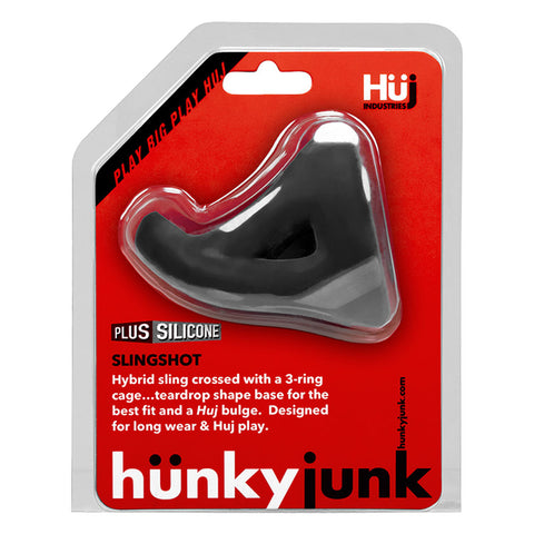 Hunkyjunk Slingshot 3 Ring Teardrop - Tar Hunkyjunk Slingshot 3 Ring Teardrop - Tar