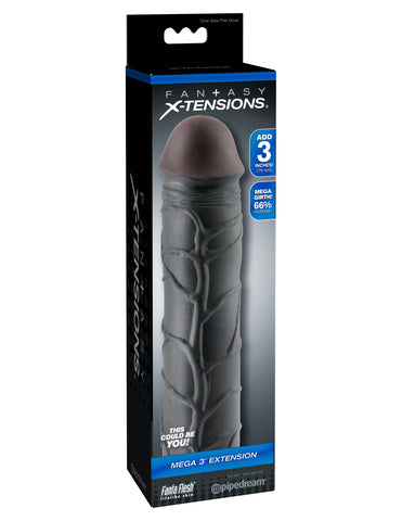 Fantasy X-Tension Mega 3-Inch Extension - Black Fantasy X-Tension Mega 3-Inch Extension - Black