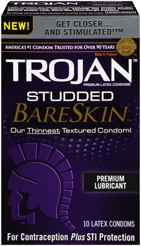 Trojan Studded Bareskin - 10 Pack Trojan Studded Bareskin - 10 Pack
