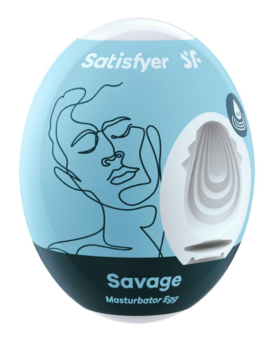Satisfyer Masturbator Egg - Savage - Blue Satisfyer Masturbator Egg - Savage - Blue