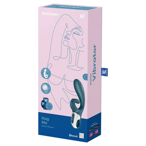 Hug Me - Rabbit Vibrator - Grey/blue Hug Me - Rabbit Vibrator - Grey/blue
