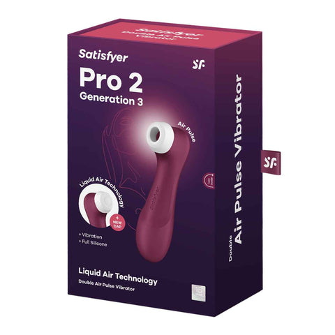 Satisfyer Pro 2 Generation 3 Liquid Air Technology - Red Wine Satisfyer Pro 2 Generation 3 Liquid Air Technology - Red Wine