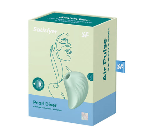Satisfyer Pear Diver - Air Pulse Stimulator Plus  Vibration - Mint Satisfyer Pear Diver - Air Pulse Stimulator Plus  Vibration - Mint