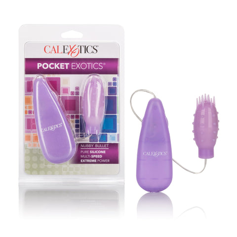 Silicone Slims Vibrating Nubby Bullet - Purple Silicone Slims Vibrating Nubby Bullet - Purple