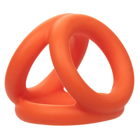 Alpha Liquid Silicone Tri-Ring - Orange  Orange Alpha Liquid Silicone Tri-Ring - Orange  Orange