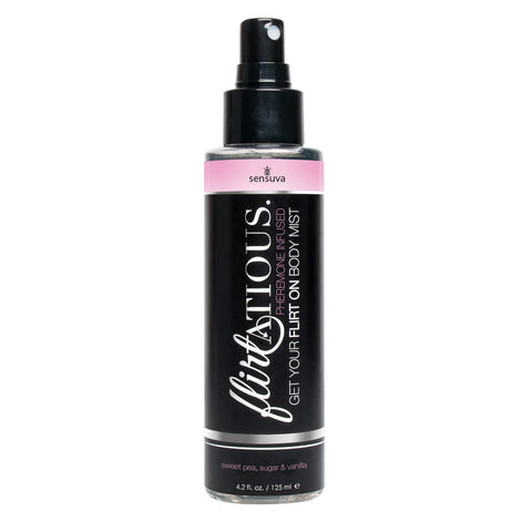 Flirtatious Pheromone Infused Body Mist - Vanilla, Sugar, & Sweet Pea - 4.2 fl.oz / 125 ml Flirtatious Pheromone Infused Body Mist - Vanilla, Sugar, & Sweet Pea - 4.2 fl.oz / 125 ml