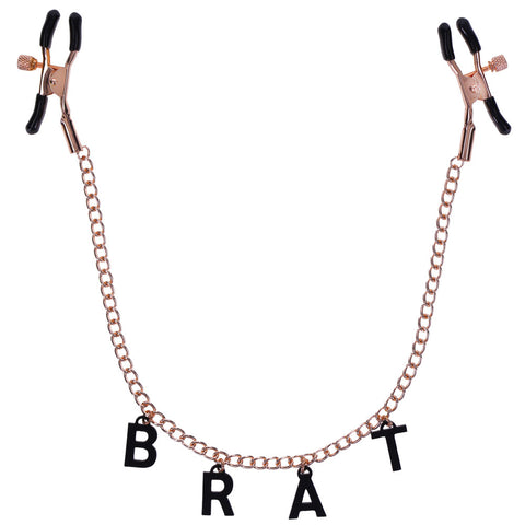 Brat Charmed Nipple Clamps - Rose Gold Brat Charmed Nipple Clamps - Rose Gold