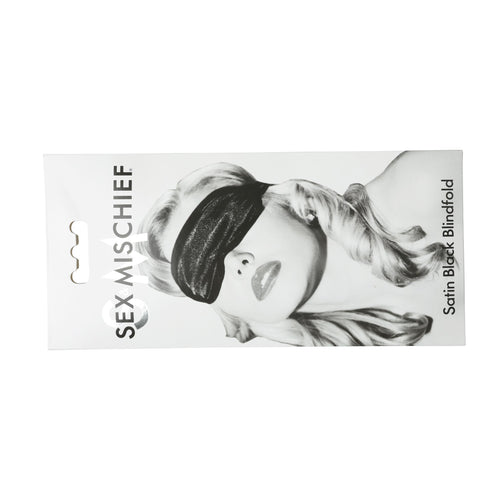 Sex and Mischief Satin Blindfold - Black Sex and Mischief Satin Blindfold - Black