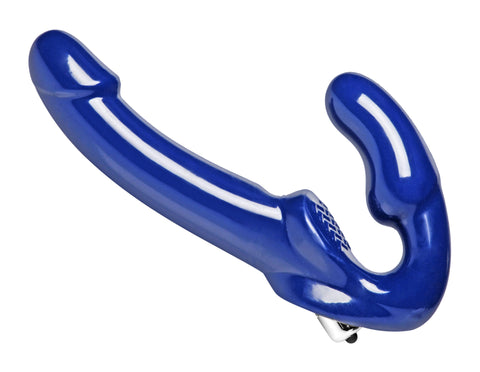 Revolver II Vibrating Strapless Strap on Dildo -  Blue Revolver II Vibrating Strapless Strap on Dildo -  Blue