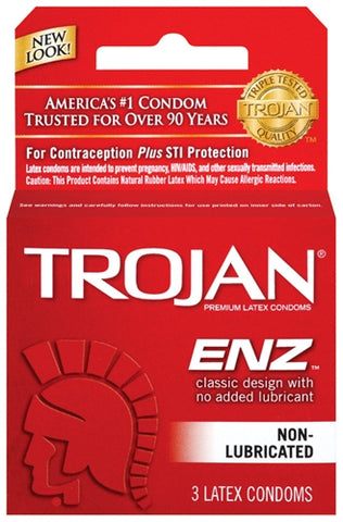Trojan Enz Non-Lubricated Condoms - 3 Pack Trojan Enz Non-Lubricated Condoms - 3 Pack