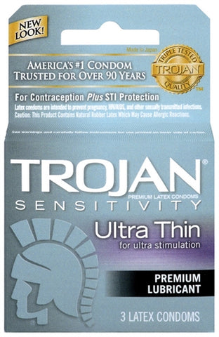 Trojan Sensitivity Ultra Thin Lubricated Condoms - 3 Pack Trojan Sensitivity Ultra Thin Lubricated Condoms - 3 Pack