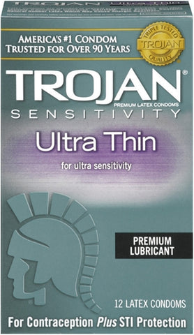 Trojan Sensitivity Ultra Thin Lubricated  Condoms - 12 Pack Trojan Sensitivity Ultra Thin Lubricated  Condoms - 12 Pack