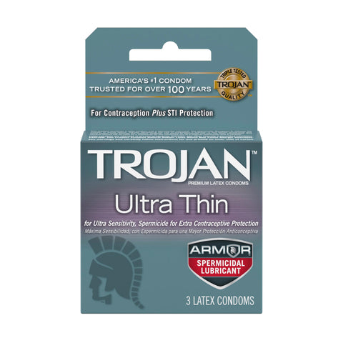 Trojan Ultra Thin Armor Spermicidal Condoms - 3 Pack Trojan Ultra Thin Armor Spermicidal Condoms - 3 Pack