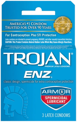 Trojan Enz Armor Spermicidal Lubricated  Condoms - 3 Pack Trojan Enz Armor Spermicidal Lubricated  Condoms - 3 Pack