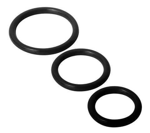 Trinity Silicone Cock Rings - Black Trinity Silicone Cock Rings - Black