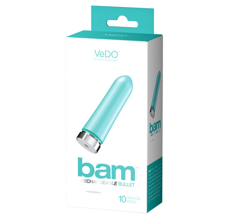 Bam Rechargeable Bullet - Tease Me Turquoise Bam Rechargeable Bullet - Tease Me Turquoise