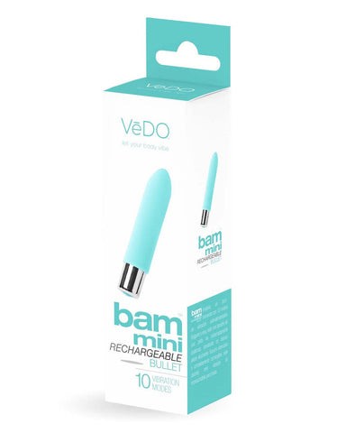 Bam Mini Rechargeable Bullet Vibe - Turquoise Bam Mini Rechargeable Bullet Vibe - Turquoise