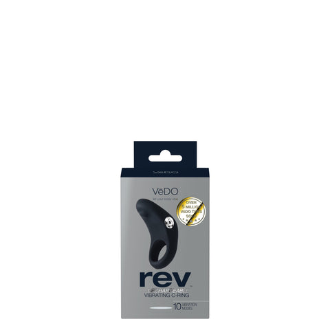 Rev Rechargeable Vibrating C-Ring - Black Rev Rechargeable Vibrating C-Ring - Black
