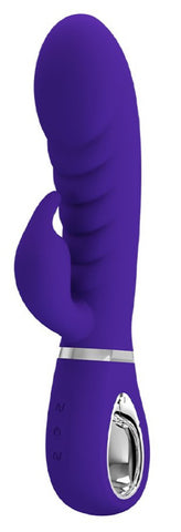 Prescott Super Soft Rabbit Silicone Vibrator -  Purple